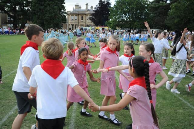 Schools country dancing event at The Peterborough School.  The Hertiage Park school dancers EMN-170616-091247009