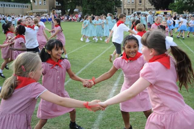 Schools country dancing event at The Peterborough School.  The Hertiage Park school dancers EMN-170616-091646009