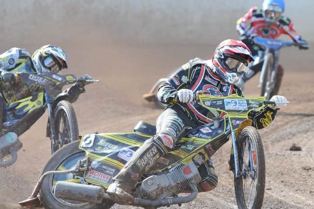 Richard Hall of Panthers in heat two against Sheffield. Photo: David Lowndes.