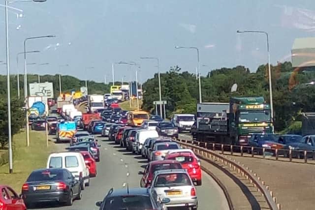 Gridlock near Serpentine Green this morning
