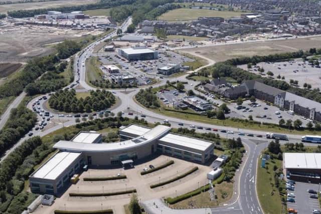 Severe traffic delays between Morley Way and beyond Yaxley. Credit: Aerial Photography by Daral Brennan/UAV Film Company