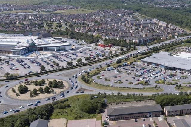 Severe traffic delays between Morley Way and beyond Yaxley. Credit: Aerial Photography by Daral Brennan/UAV Film Company