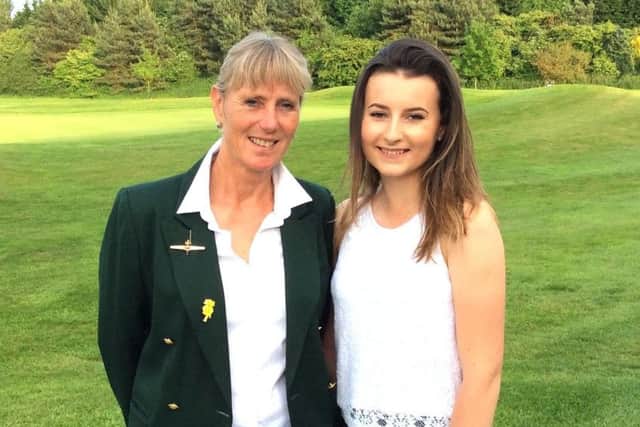 Lincolnshire girls champion Ellie Haughton with Lincolnshire Ladies president Jayne Crooks.