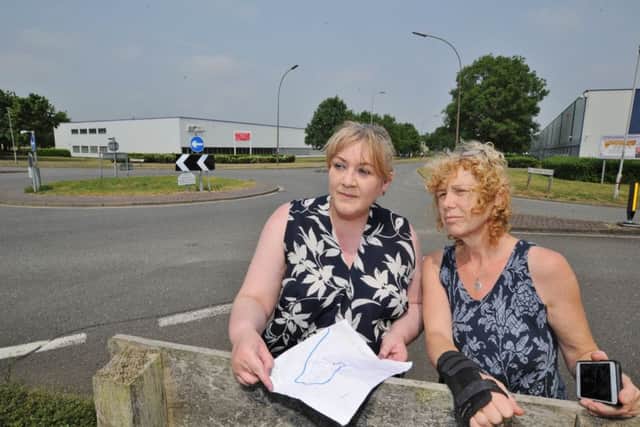 Julie Howell and Trish Jones at Orton Southgate at the site of car drifting gatherings at weekends EMN-170620-180342009