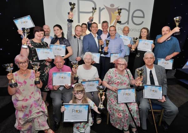 Pride in Peterborough Awards 2017 with Natalie Anderson. The winners group EMN-170621-000140009