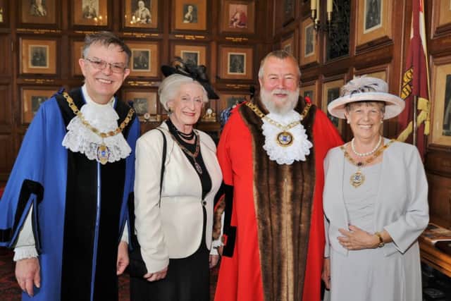 Mayo's installation service. Chris Ash and Doreen Roberts withy John and Judy Fox -  the Civic  team EMN-170618-222858009