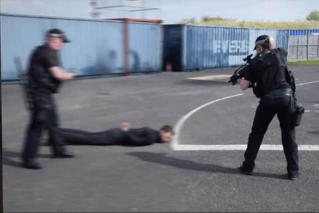 Joint Protective Services team making an arrest
