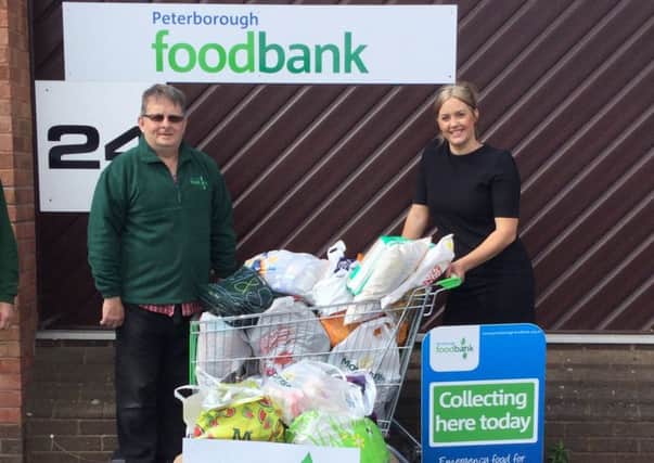 XL Displays donates goods to Peterborough Foodbank.