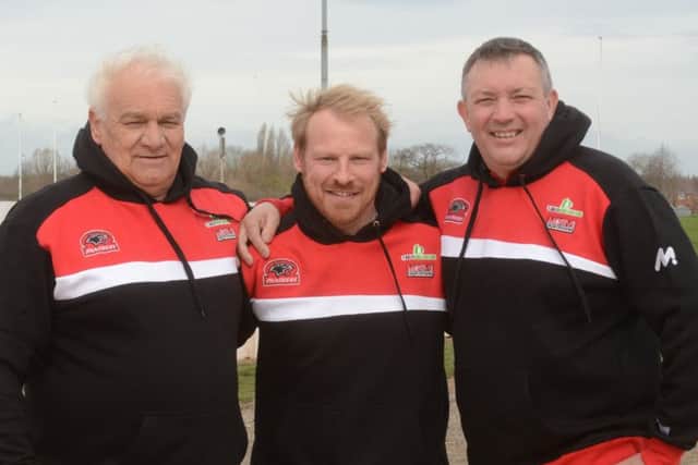 Panthers team boss Carl Johnson (centre) is expecting another thriller at the Showground.
