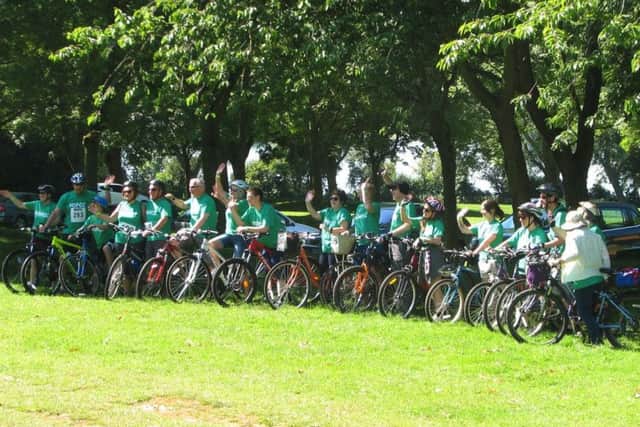 Riders taking part in the annual NSPCC Rutland Water Family Bike Ride.