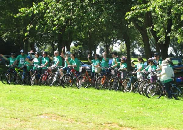 Riders taking part in the annual NSPCC Rutland Water Family Bike Ride.