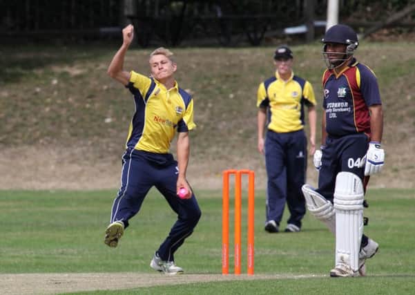 David Sayer, seen here in a National T20 quarter-final,  is back in action for Peterborough Town against Oundle.