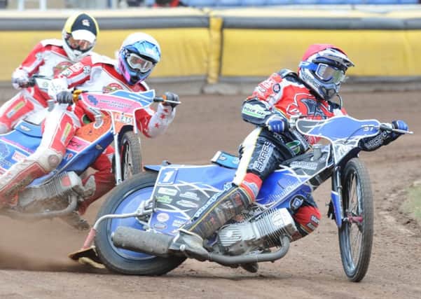 Chris Harris in action against Glasgow Tigers. Picture: David Lowndes