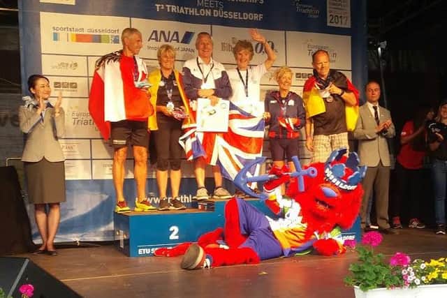 Georgina Jennings on top of the podium.