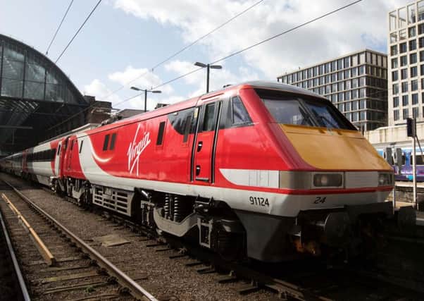 The first Virgin East Coast train at the launch of Virgin Trains East Coast. Photo: David Parry/PA Wire EMN-150303-144918001