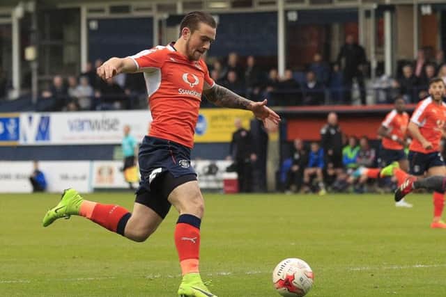 Jack Marriott in action for former club Luton.