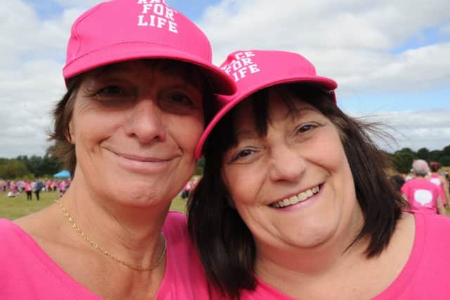 Race for Life 2017 at Ferry Meadows. Runners  Pearl Bell and Teresa Ashwood EMN-170207-194535009