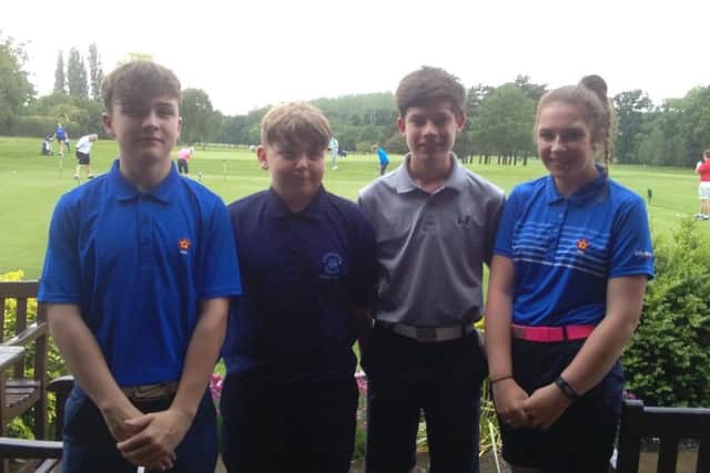 The Peterborough Milton team that won the net team title at the recent Northants County Junior Championships. They are Adam OBrien, Rylan Thomas, Sam Balaam and Jade Roberts.