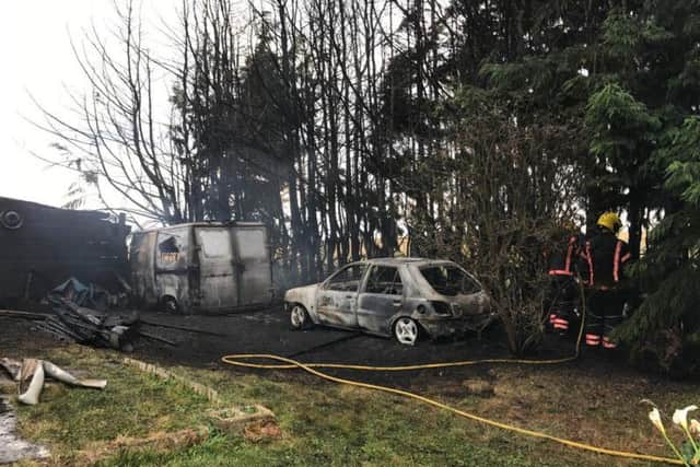 The aftermath of the blaze: Photo: @fencops