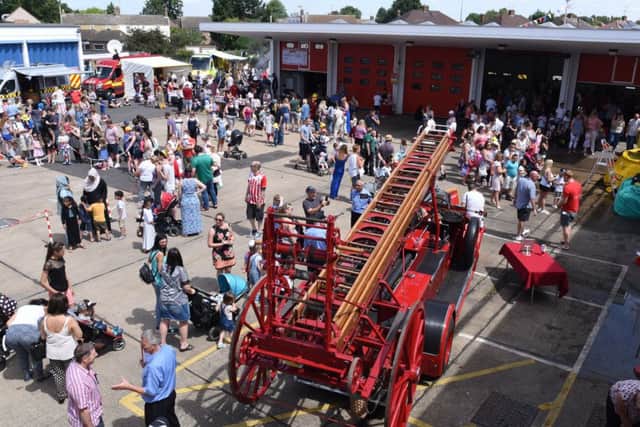 Dogsthorpe fire station annual open day. Visitors to the event EMN-170807-174854009