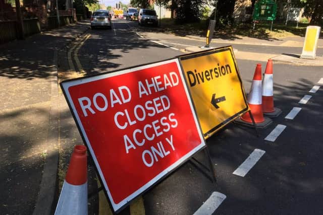 The road closure. Photo: Richard Ferris