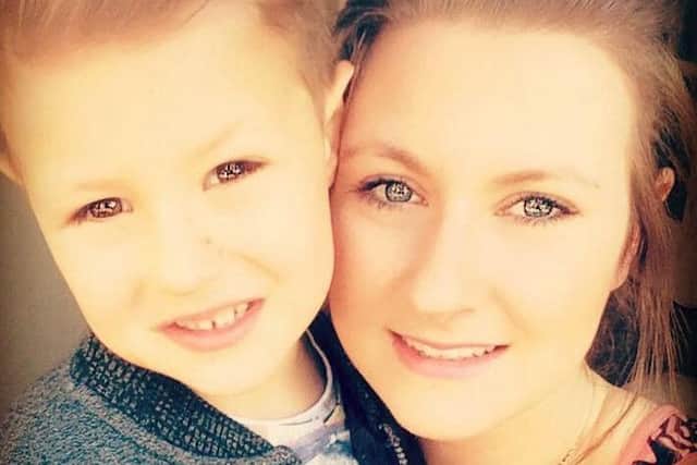 Charlotte Robertson with her son Ethan