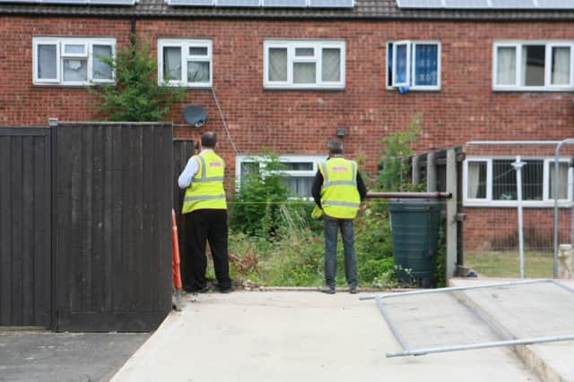 Cross Keys Garages,Fellows Gardens, Peterboough11/07/2017. Picture by Terry Harris. THA