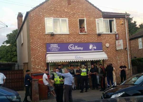 Police in Priory Road. Photo: Community First Residents Association