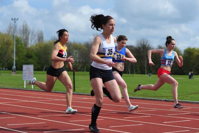 Ella De Lucis won two events for Peterborough Athletic Club in Luton.
