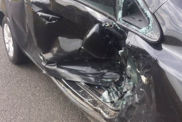 The scene of the crash this morning. Photo: @roadpolicebch