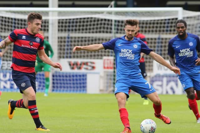 Gwion Edwards on the ball for Posh against QPR. Photo: Joe Dent/theposh.com.