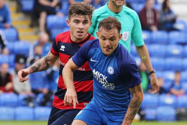 Posh man Danny Lloyd in action against QPR. Photo: Joe Dent/theposh.com.