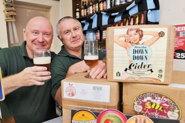 Frothblowers Pub, Werrington joint proprietors  John Lawrence and Steve Williams who are in the running for a Cider Pub of the Year award EMN-170714-172024009