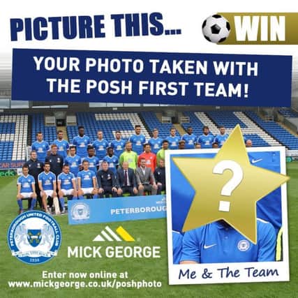 Mick George Ltd are offering a place in the Posh pre-season team photo.