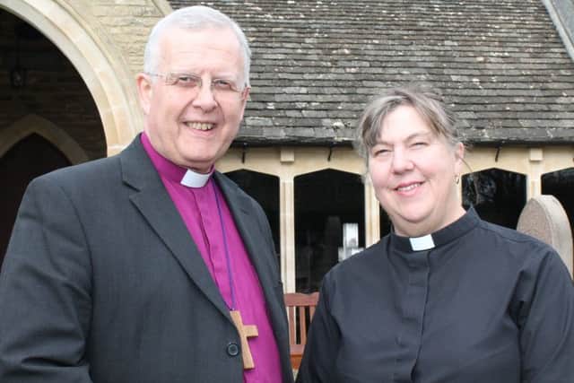 Jackie Bullen with Bishop Donald
