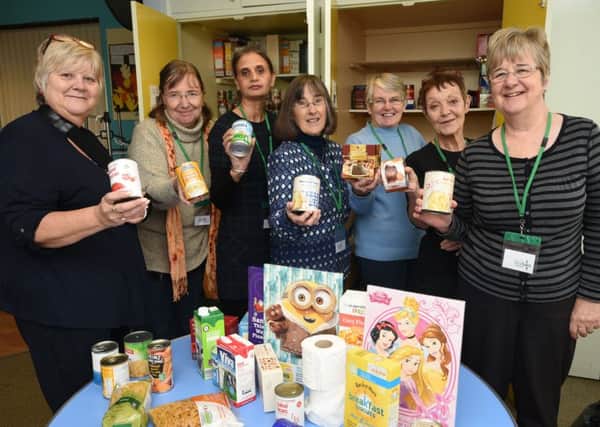 Peterborough Foodbank team at Salvation Army, Bourges Boulevard, during a Peterborough Telegraph appeal in 2015