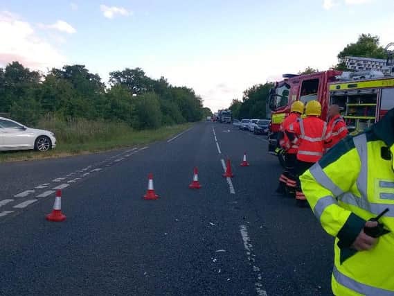 The scene of the crash this evening. Photo: @roadpoliceBCH