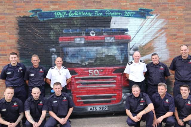 The unveiling of the fire station mural