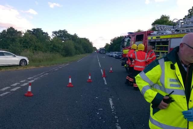 The scene of Friday's crash. Photo: @roadpoliceBCH