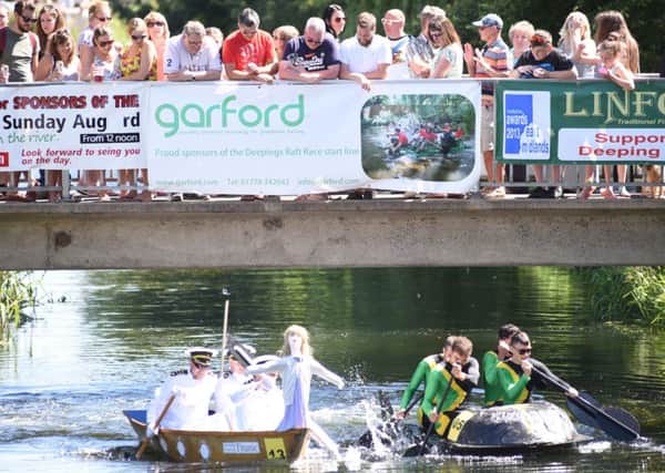 Deepings Raft Race 2016.   Action from races EMN-160708-160400009