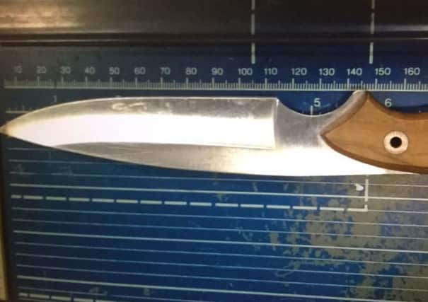 The knife recovered by police in Peterborough