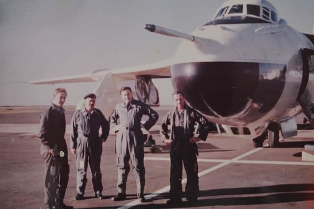 Ex-RAF navigator John Hyde of Stilton who is now learning to fly. He is looking through pics of his whilst service in the RAF EMN-170724-174915009