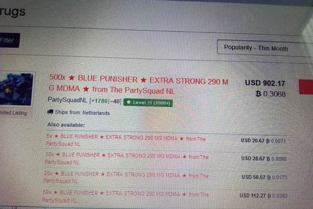 Images from the Dark Web where drugs, weapons and couterfeit money is openly available to buy.
