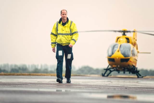 Prince William set for his last shift with the East Anglian Air Ambulance. Ben Bull Photography. ANL-150715-152641001