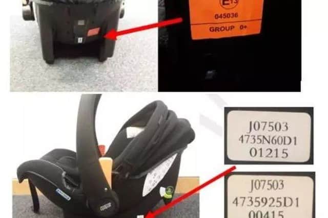 The Mamas and Papas car seat.