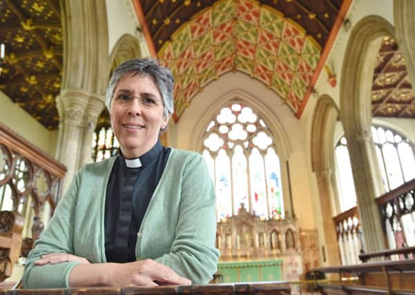 Guli Francis-Dehqani who is to be installed as the new Bishop of Loughborough.  She is pictured in her husband's church at Oakham EMN-170731-172936009
