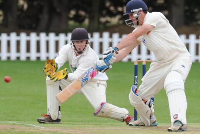 Rob Bentley on his way to 47 for Bourne at Market Deeping. Photo: David Lowndes.
