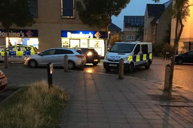 Police in Hampton last night. Photo: Sam Edwards