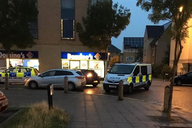 Police in Hampton last night. Photo: Sam Edwards
