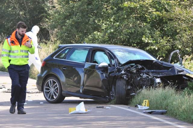 The scene of the crash